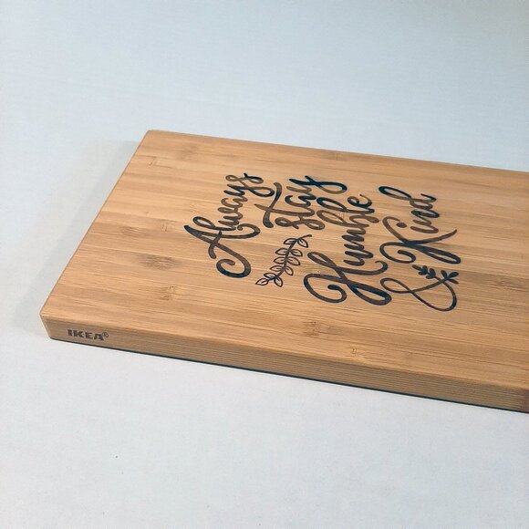 Always Stay Humble and Kind engraved New Bamboo wood Cutting Board 9.5 X 6 in - Picture 3 of 9